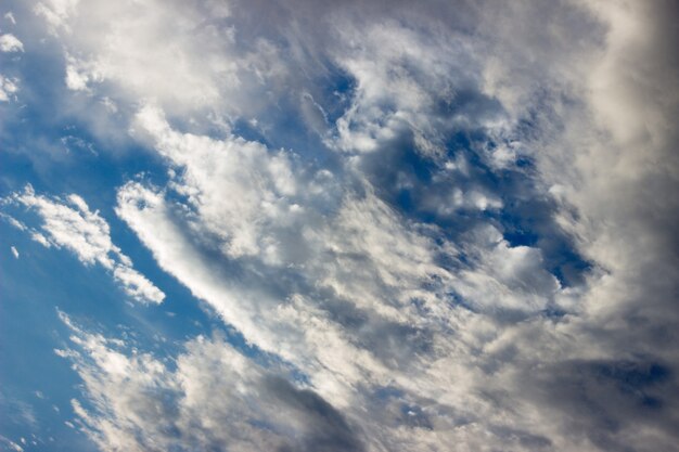 写真空夕方空ふわふわ雲