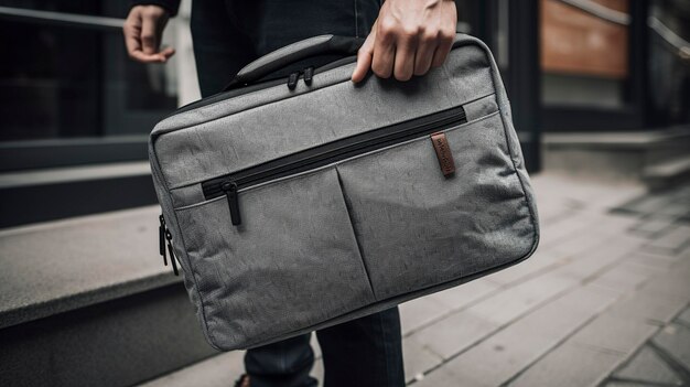 Photo a photo of a sleek laptop sleeve or laptop bag for stylish and secure transport