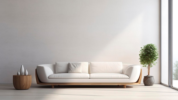 A photo of a sleek and modern sofa