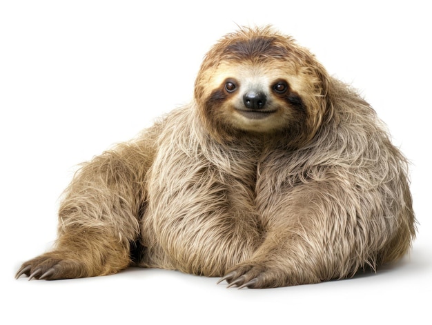 photo of a sloth isolated on white background