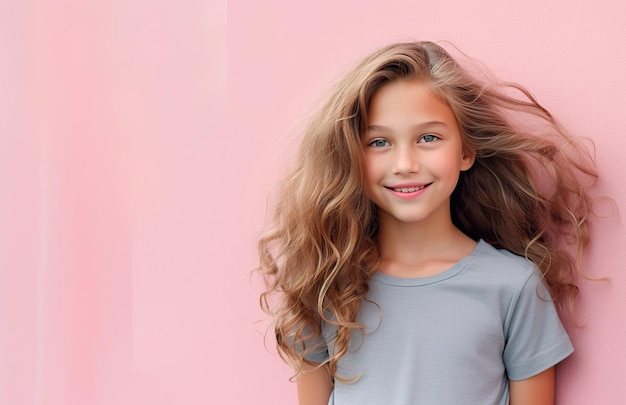 Photo photo of smiling girl celebrating children's day