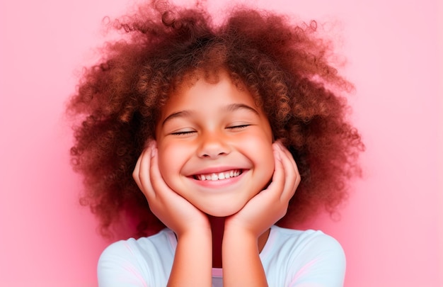 Photo of smiling girl celebrating children's day