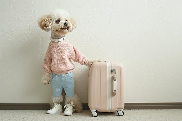 Photo photo of a smiling toypoodle dog