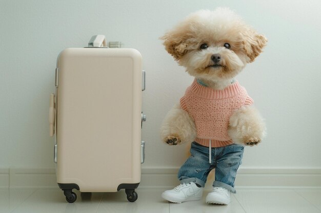 Photo photo of a smiling toypoodle dog