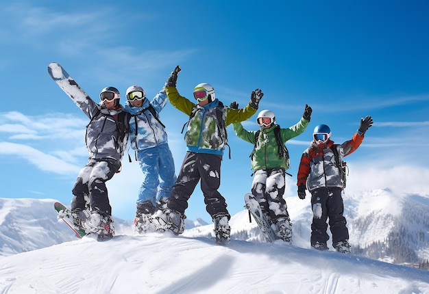 Photo of snowboarding on snow mountain