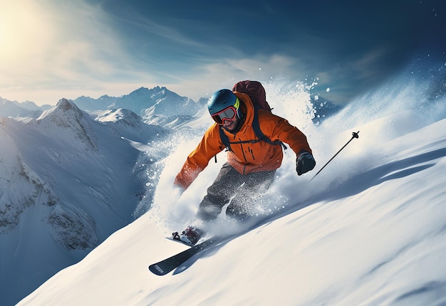 Photo of snowboarding on snow mountain