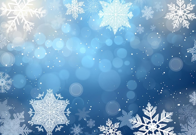 Photo photo of snowflakes falling on christmas white background