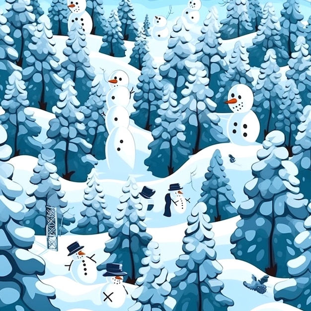 Photo of snowmen