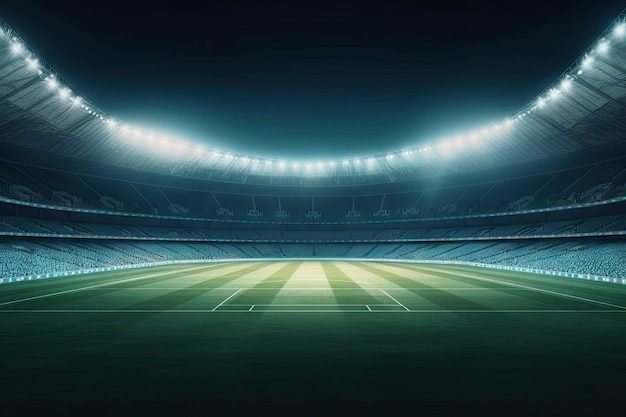 Photo of a soccer stadium at night The stadium was made in 3d without using existing references