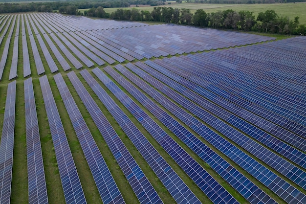 A photo of a solar farm.