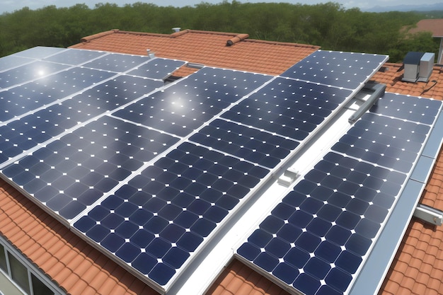 Foto foto pannelli solari sul tetto
