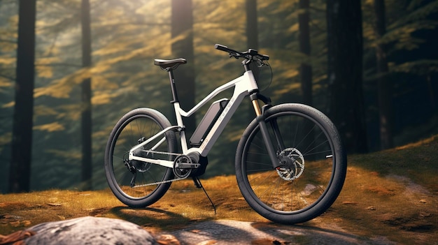 A photo of a solar powered electric bicycle