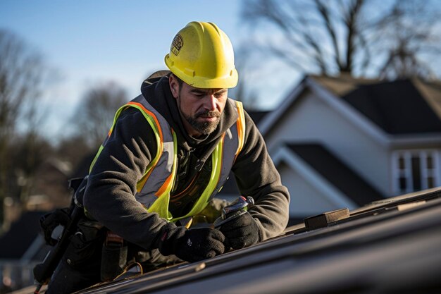 Photo a solar worker technician