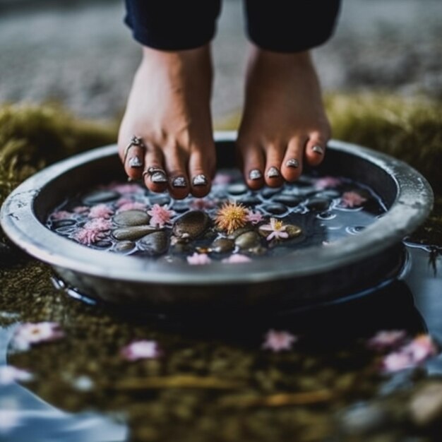 Photo photo of soothing foot soak