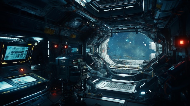 photo of space station interior