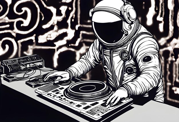 Photo of spaceman djing