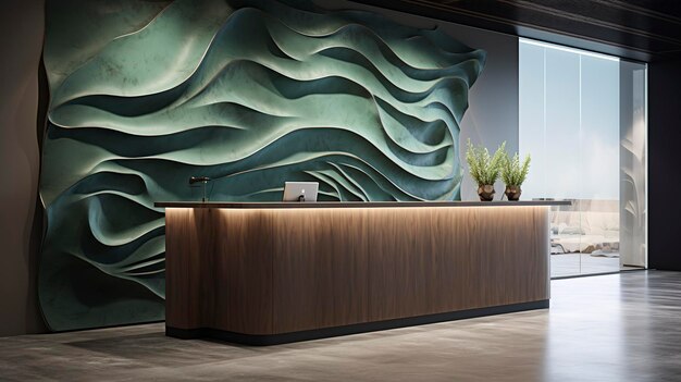 A photo of a spas stylish reception desk