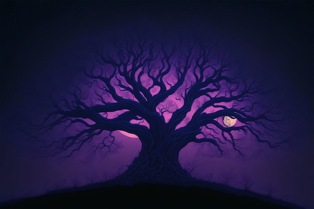 Photo spooky tree