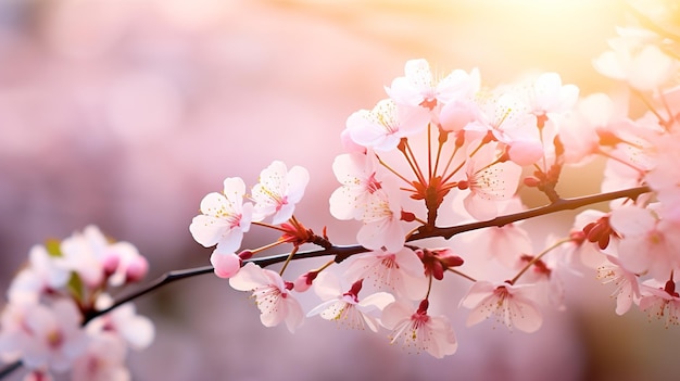 写真春の背景桜美しい