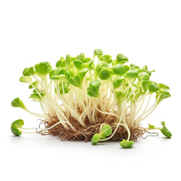 A photo of a sprouts vegetable realistic white background generated by artificial intelligence