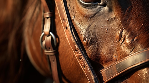 Foto foto cavalli stabili natura marrone equino generata dall'intelligenza artificiale