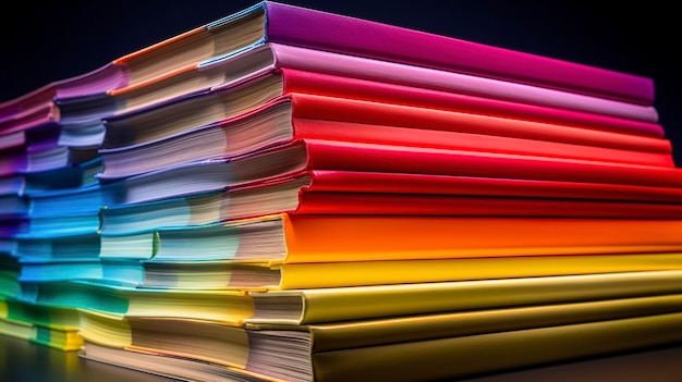 A Photo of a Stack of Colorful Hardcover Books