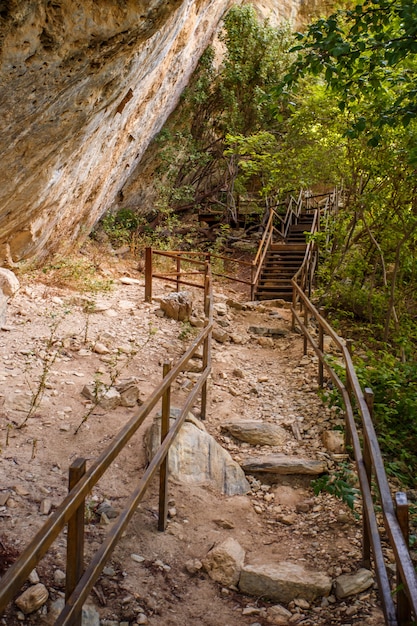 Photo of stairs and passageways in nature