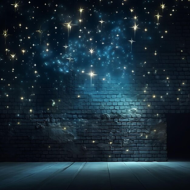 Photo photo of star shadow cast on wall twinkling and magical wiphoto of a midnig art concept scene calm