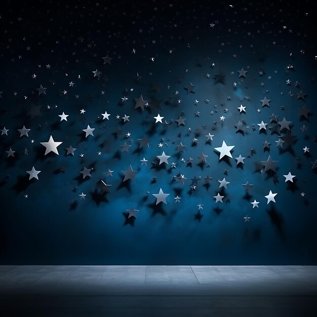 Photo photo of star shadow cast on wall twinkling and magical wiphoto of a midnig art concept scene calm