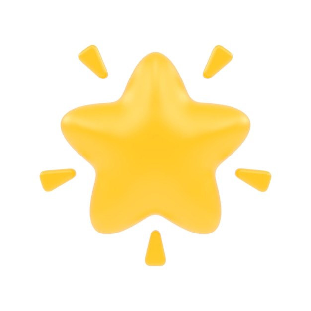 Photo star with sparkles 3d icon