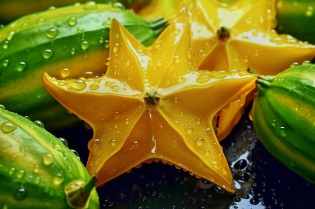 Photo a photo of starfruit