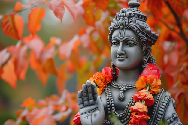 Photo photo of a statue of krishna generative ai