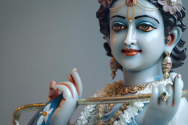 Photo of a Statue of Krishna Generative AI