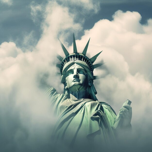 a photo of statue of liberty