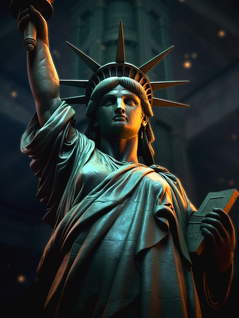a photo of statue of liberty