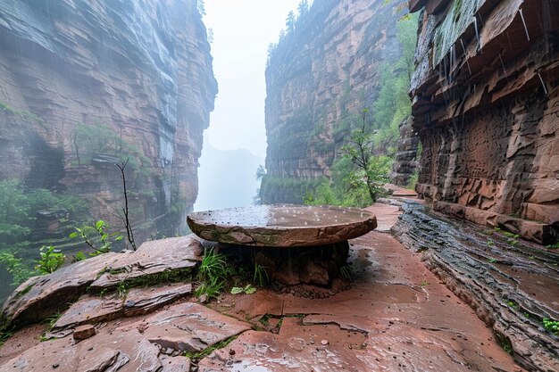 Photo of a stone podium in land of boundless creativity