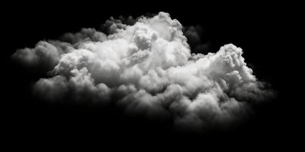 Photo strange cloud isolated on black background