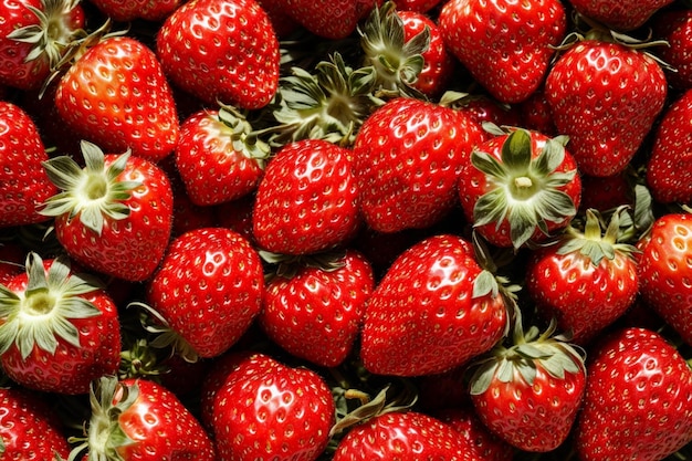 photo strawberries in white background