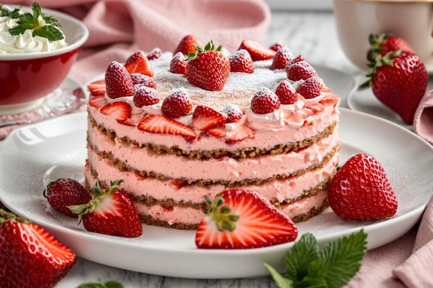 photo strawberry cake