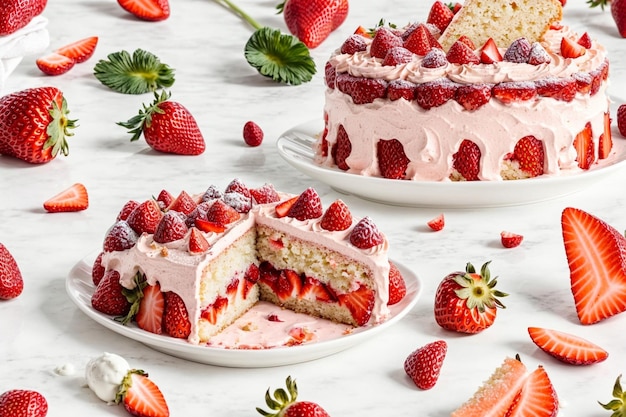 photo strawberry cake