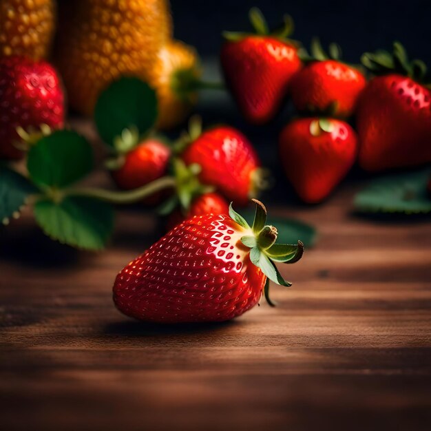 Photo photo of strawberry fruit