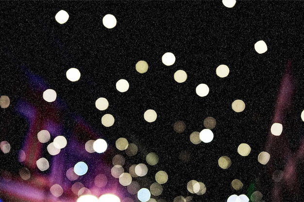 Photo of street background in snowy night with christmas lights