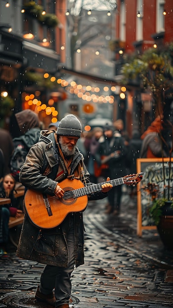 Фото уличных музыкантов, продающих свои компакт-диски на рынке в Дублине
