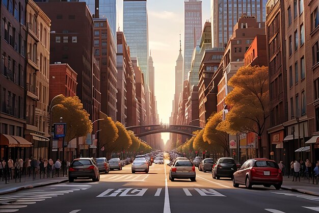 Foto foto di strada a new york city vista bellissima