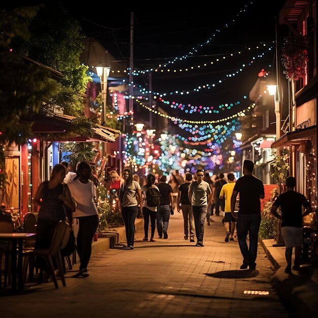 Photo photo of the streets of colombia come alive with the spirit of christ festive colombia vibrant