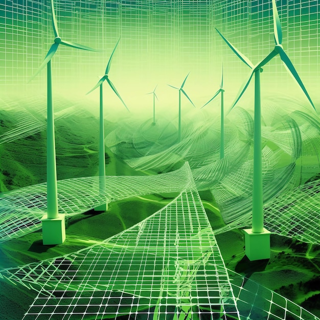 緑のエネルギー源の印象的な描写の写真