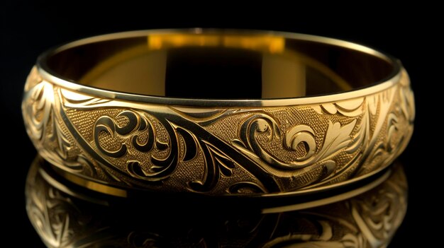 Foto una foto di uno splendido braccialetto d'oro