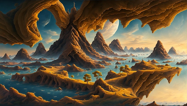 Фото потрясающей пейзажной картины с величественными горами и спокойным водоемом
