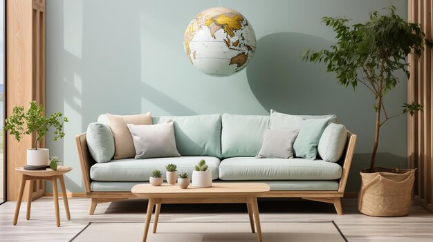 photo stylish scandinavian living room