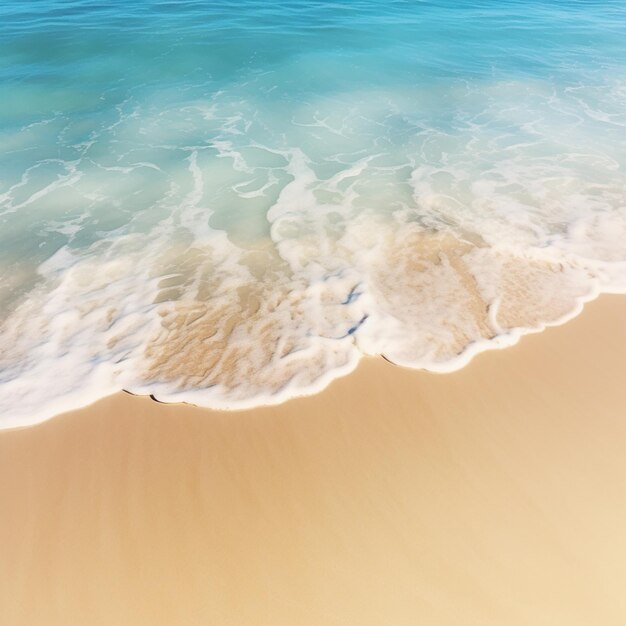 Photo summer seascape beautiful waves blue sea water in sunny day top view from drone sea aerial